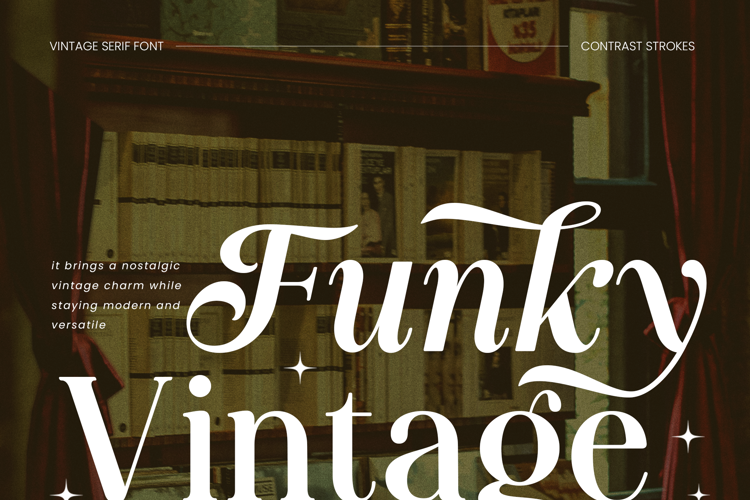 Funky Vintage Font website image