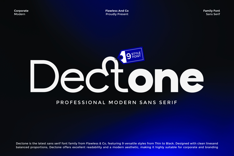 DECTONE Font website image