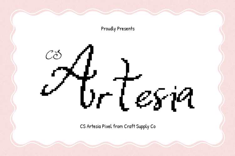 CS Artesia Pixel Font website image