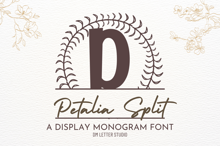Petalia Split Monogram Font website image
