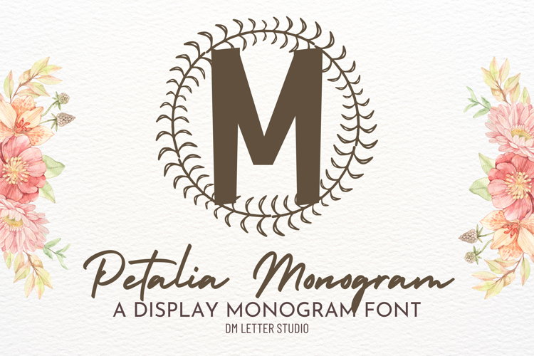 Petalia Monogram Font website image