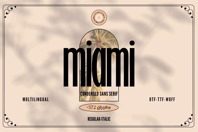 miami Font website image
