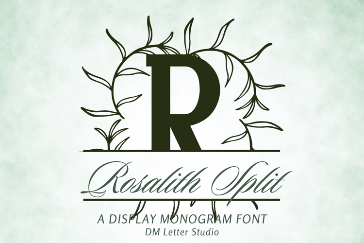 Rosalith Split Monogram Font website image