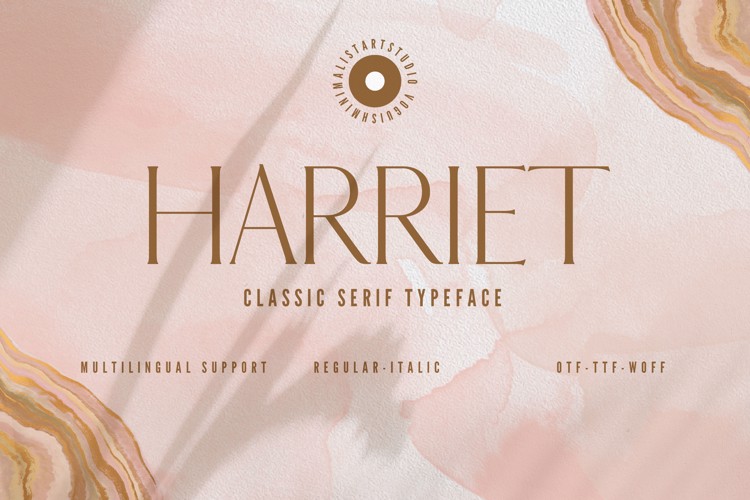 HARRIET Font website image