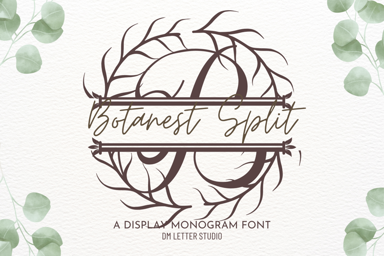 Botanest Split Monogram Font website image