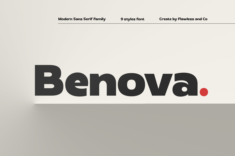 Benova Font website image
