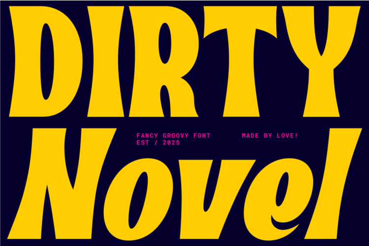 Dirty Novel Font website image