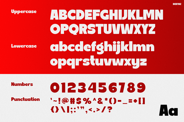 DEEYAZ Font website image