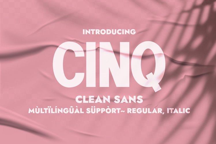 Cinq Font website image