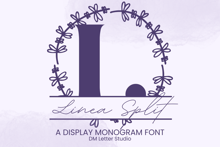 Linea Split Monogram Font website image