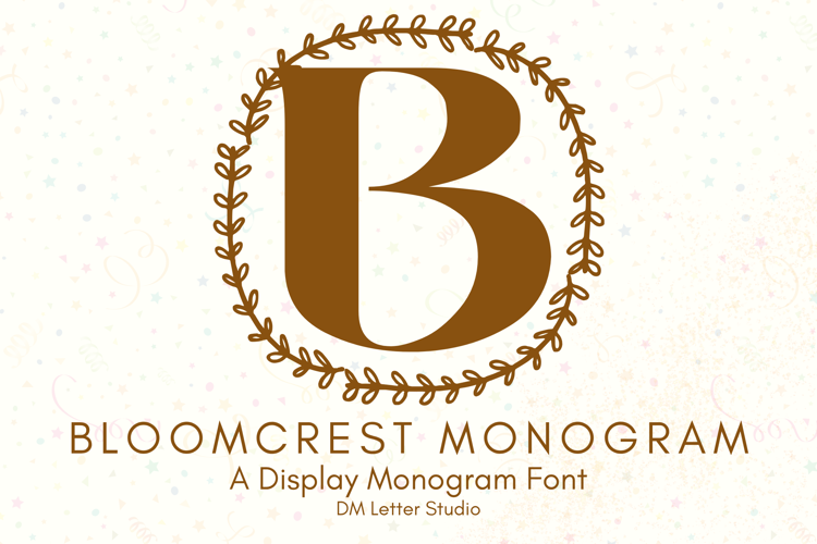 Bloomcrest Monogram Font website image