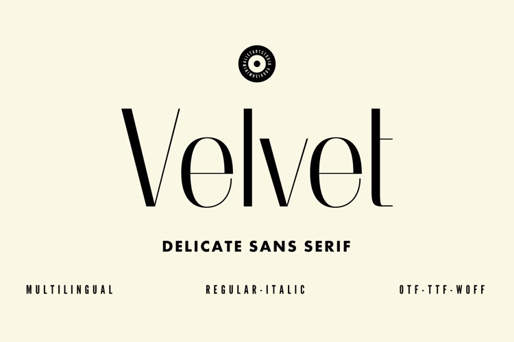 Velvet Font website image