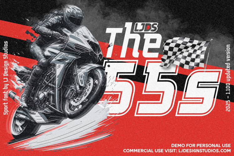 The 55s Font website image