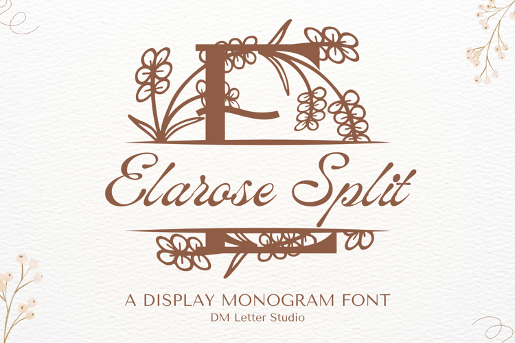 Elarose Split Monogram Font website image