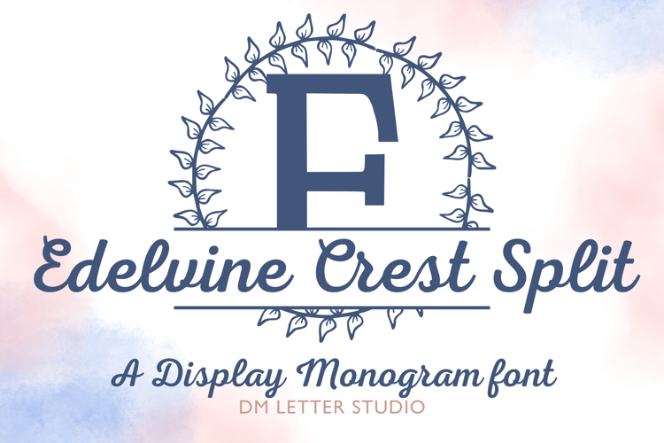 Edelvine Crest Split Monogram Font website image