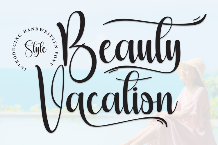Beauty Vacation Font website image