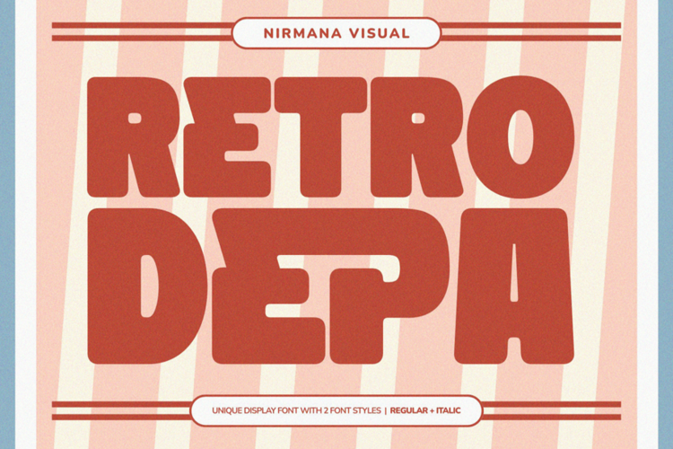 Retro Depa Font website image