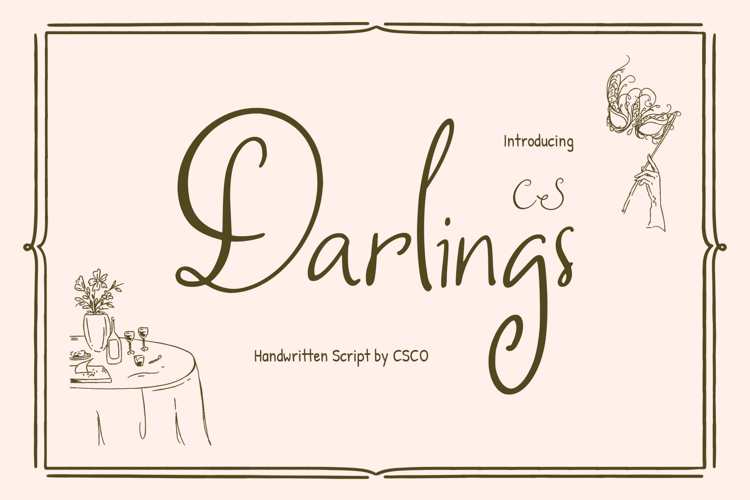 CS Darlings Font website image