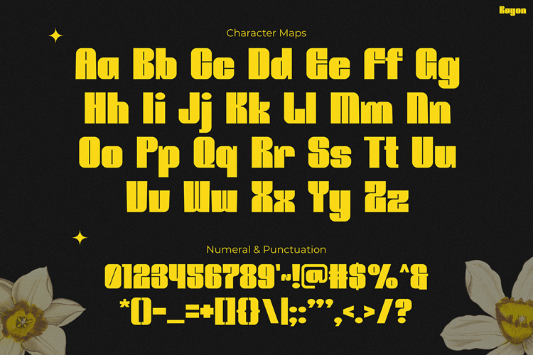 RAYON Font website image