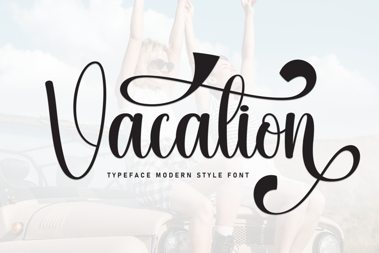 Vacation Font website image
