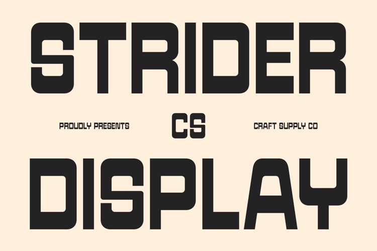 CS Strider Font website image