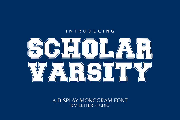 Scholar Varsity Font website image