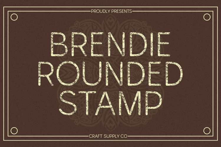 Brendie Rounded Stamp Font website image