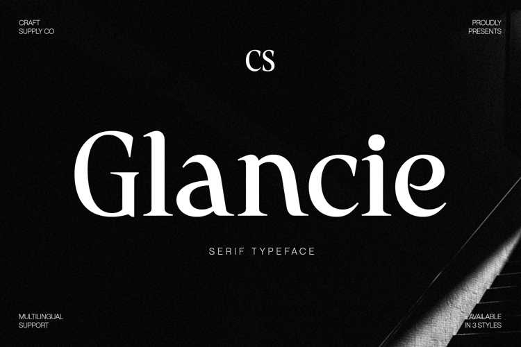 CS Glancie Font website image