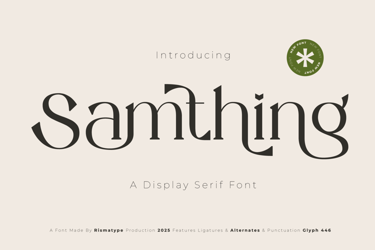 Samthing Font website image