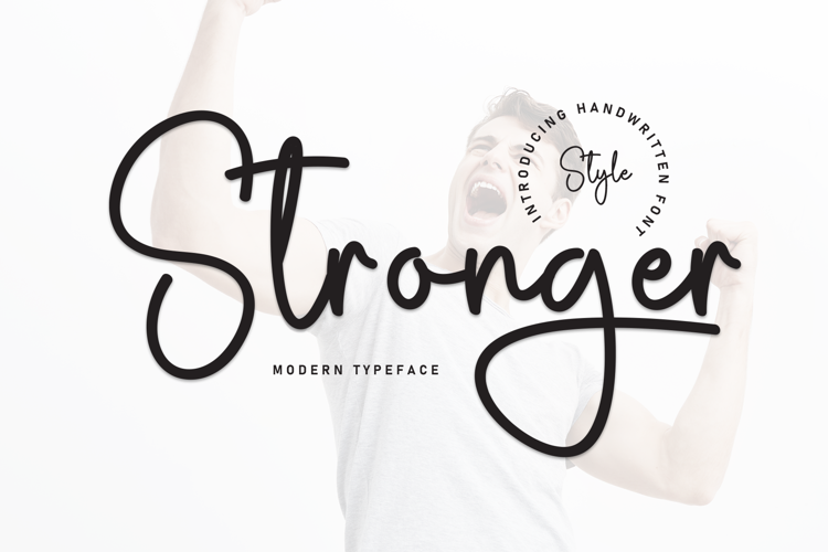 Stronger Font website image
