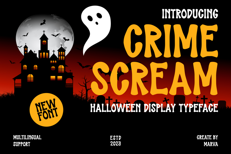 Crime Scream Font website image