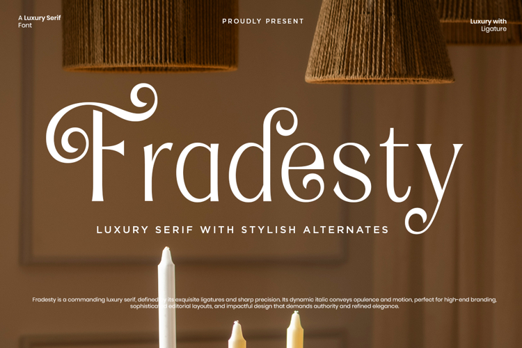 Fradesty Font website image