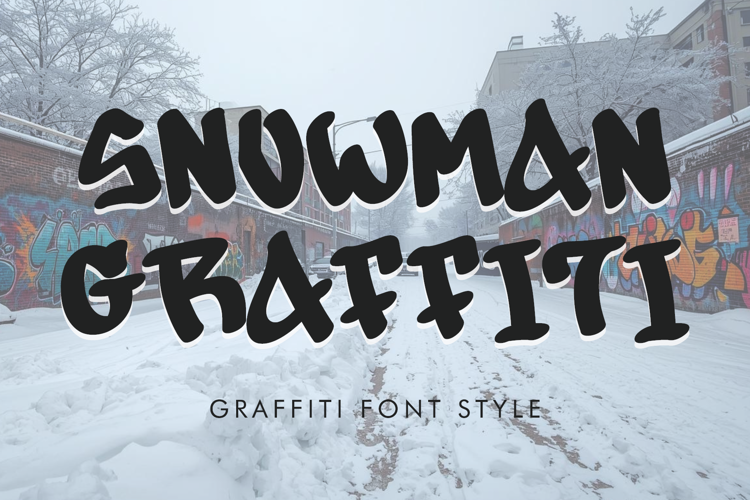 Snowman Graffiti Font website image