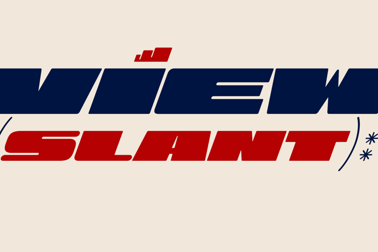 View Slant Font website image