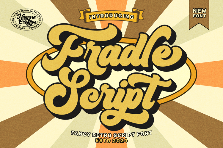Fradle Script Font website image
