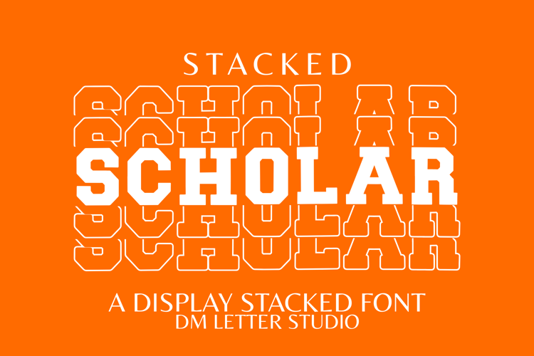 Scholar Stacked Font website image