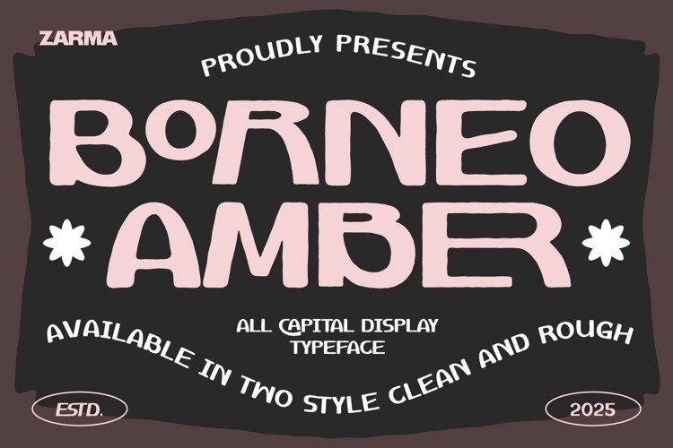 Borneo Amber Rough Font website image