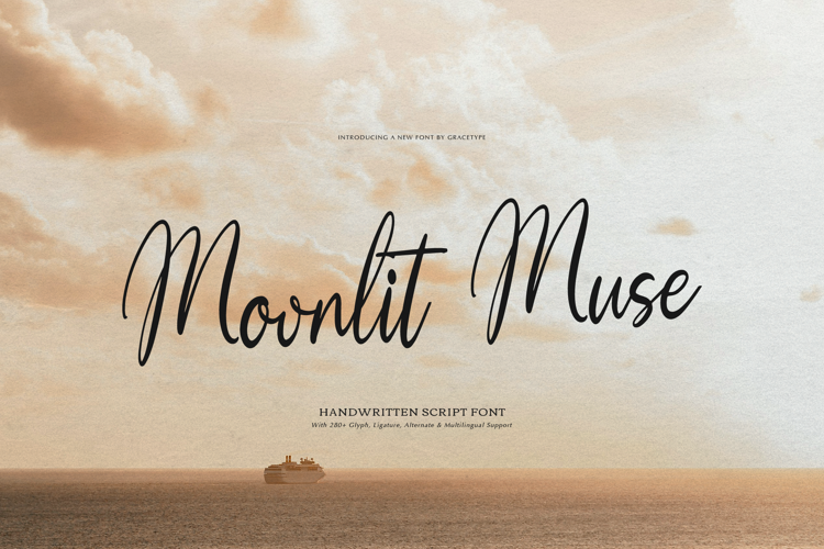 Moonlit Muse Font website image