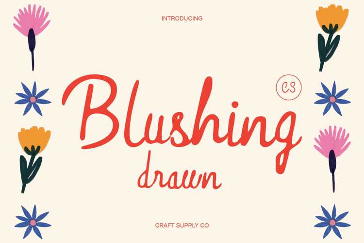 CS Blushing Drawn Font website image