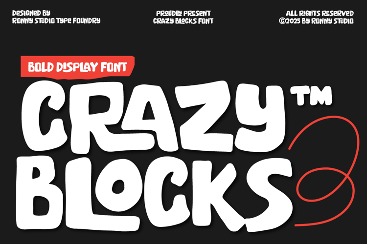 Crazy Blocks Font website image