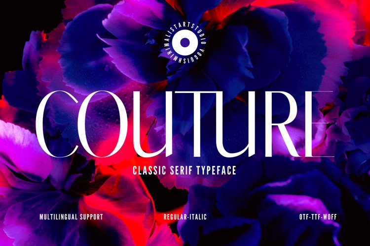 COUTURE Font website image