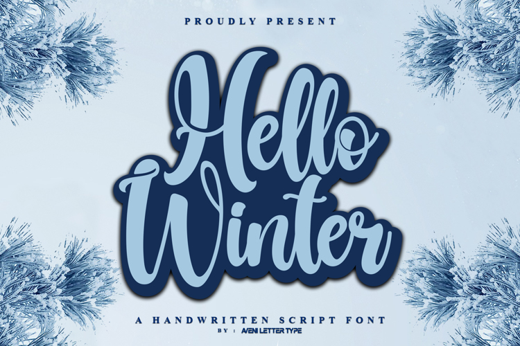Hello Winter Font website image