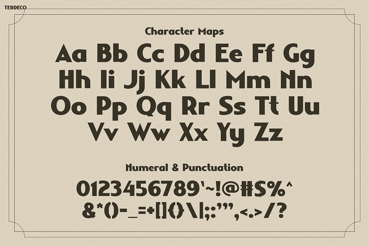 TERDECO Font website image