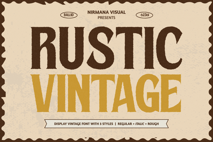 Rustic Vintage Rough Font website image
