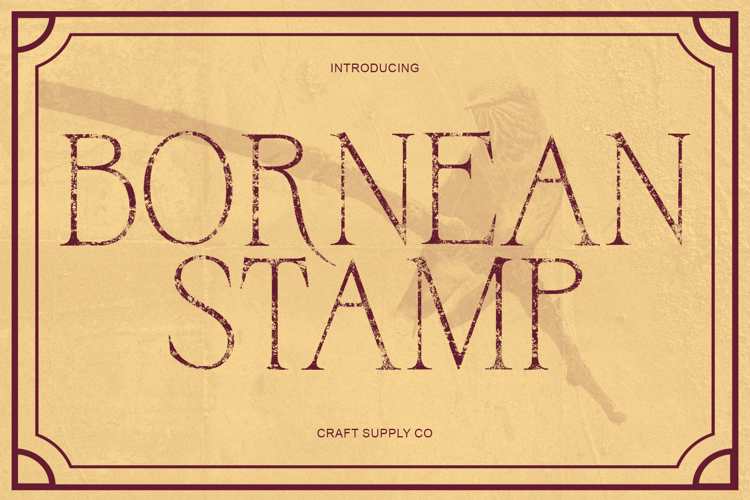 Bornean Stamp Font website image
