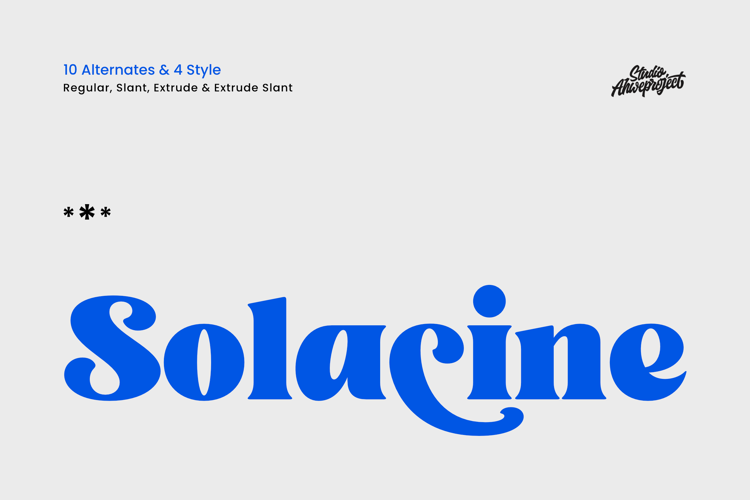 Solacine Font website image