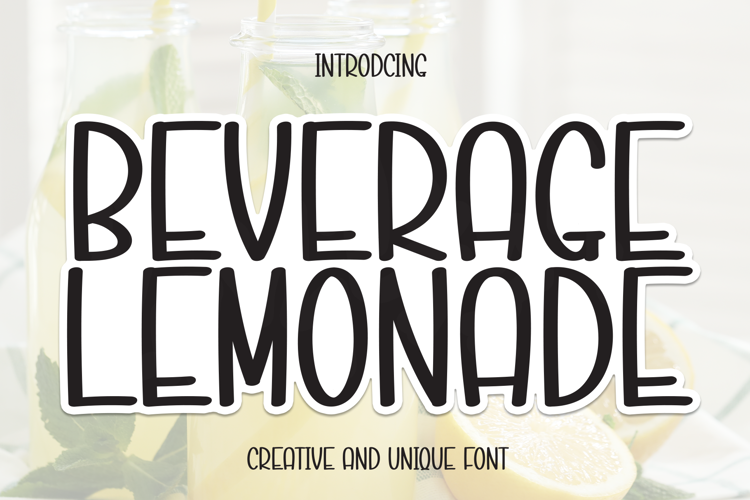 Beverage Lemonade Font website image