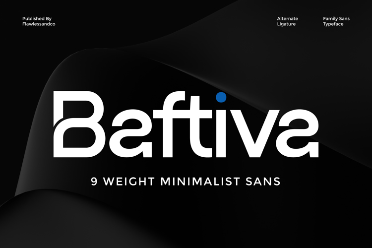 Baftiva Thin Font website image