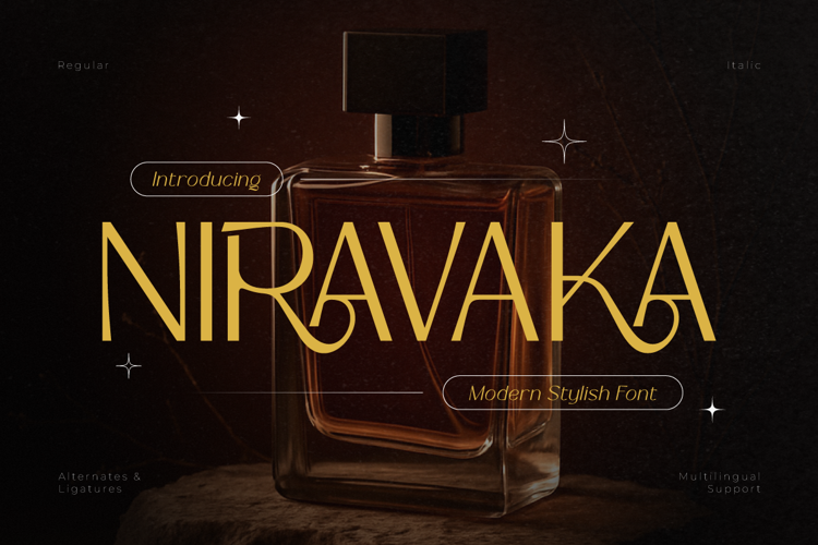 Niravaka Font website image