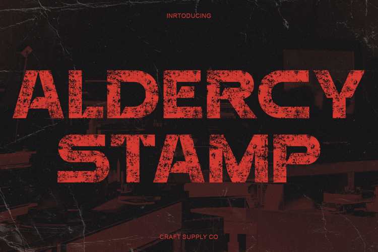 Aldercy Stamp Font website image
